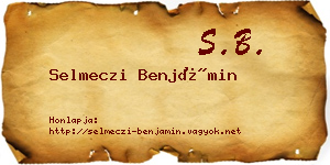 Selmeczi Benjámin névjegykártya