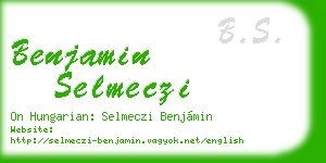 benjamin selmeczi business card